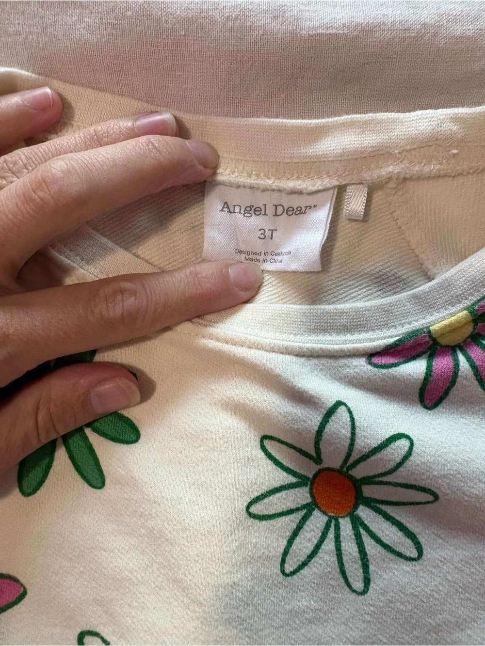 Angel Dear 3T Floral Daisy Dress + Ribbed Leggings Set | Organic Cotton